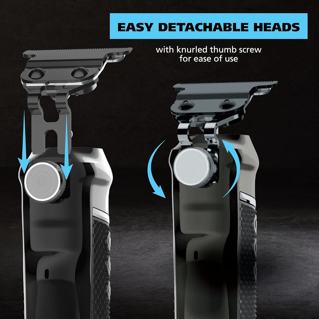 USA Pro Series High Visibility Skeleton Style Trimmer, Lithium-Ion Cordless USB Rechargeable All in One Shaving &