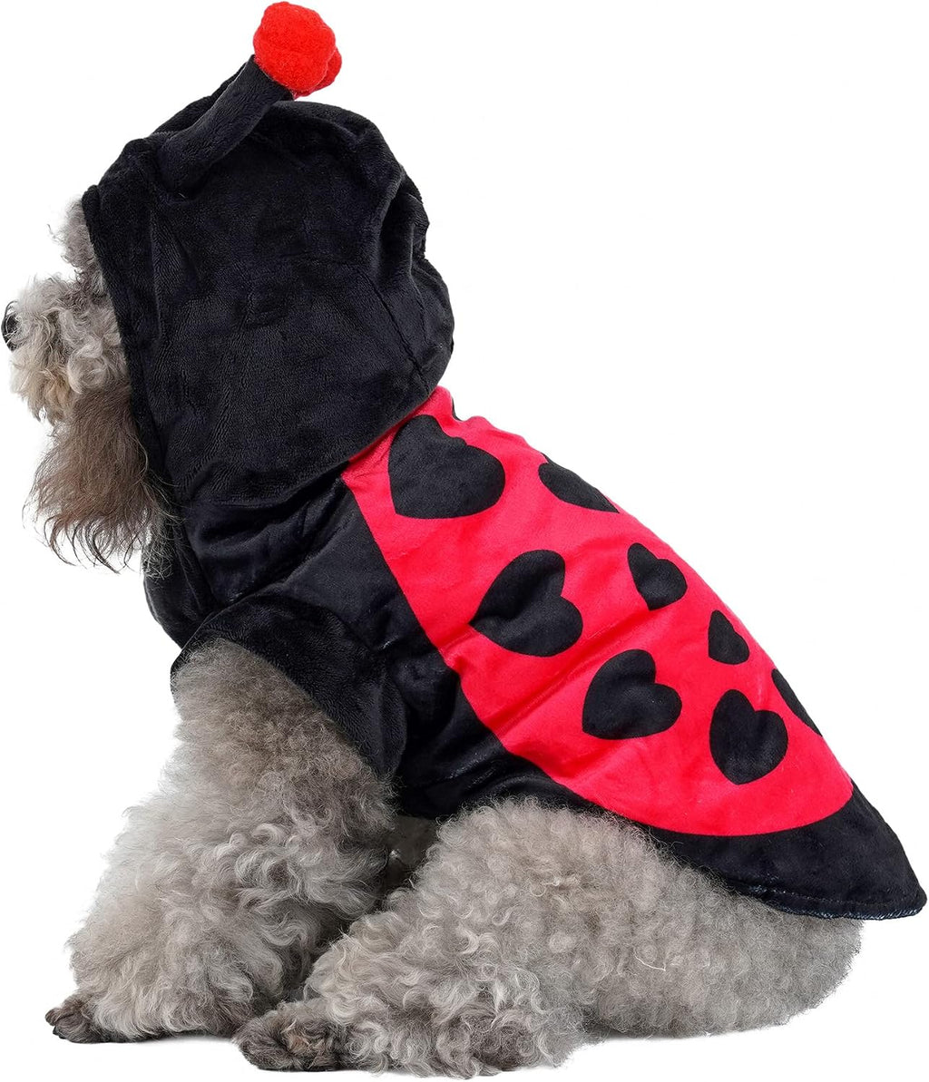 Ladybug Dog Cat Costume for Halloween, Small