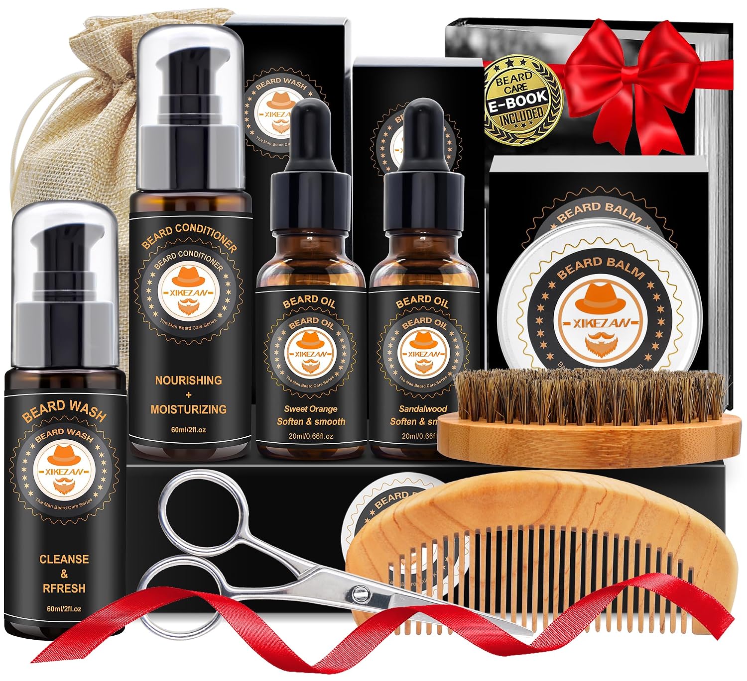 Beard Kit Gifts for Men Grooming/Care-Soften,Soothe Beard GoodScent | Mens Gift Set Birthday Valentines Fathers