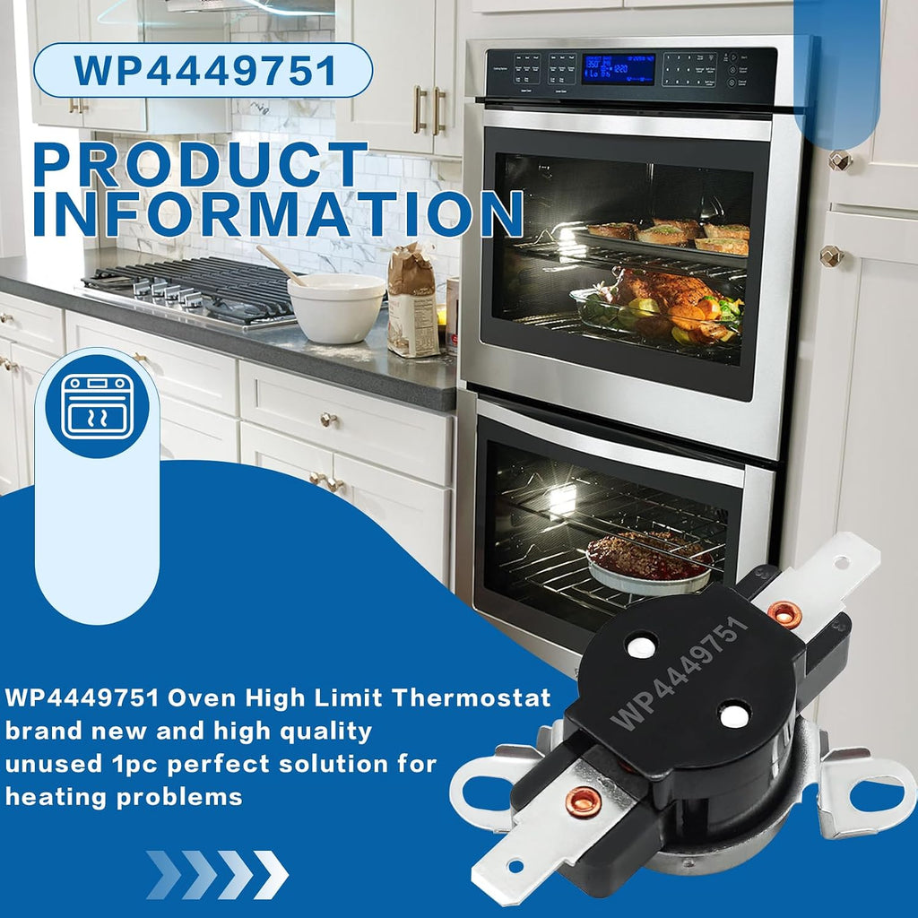 WP4449751 Oven High Limit Thermostat for Whirlpool Oven Thermostat