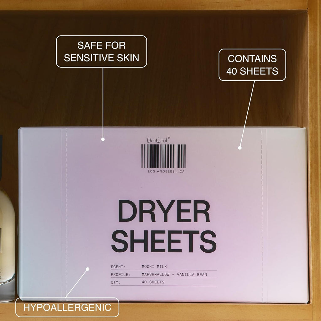 Detergent & Dryer Sheets Bundle, Mochi Milk, Laundry Set
