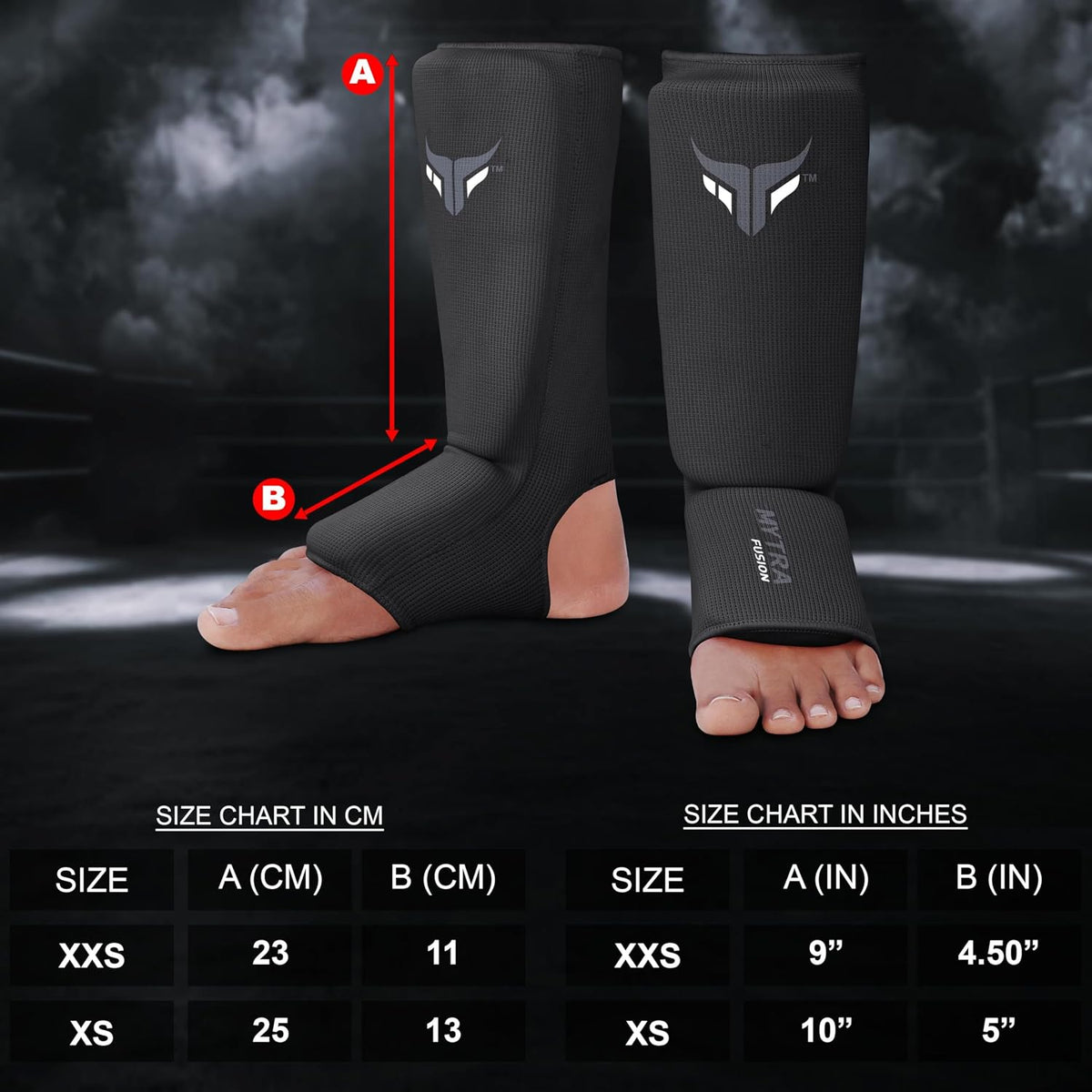 Kids Kickboxing Shin Guards, Elasticated Shin and Instep Protector for MMA, Muay Thai, Training, Sparring and Martial