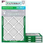 20x30x1 Air Filter MERV 8 Dust & Allergy Defense (4-Pack)
