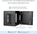 StarTech 12U Wall-Mount Cabinet, 19in, 4-Post, 20in Deep (RK1224WALHM)