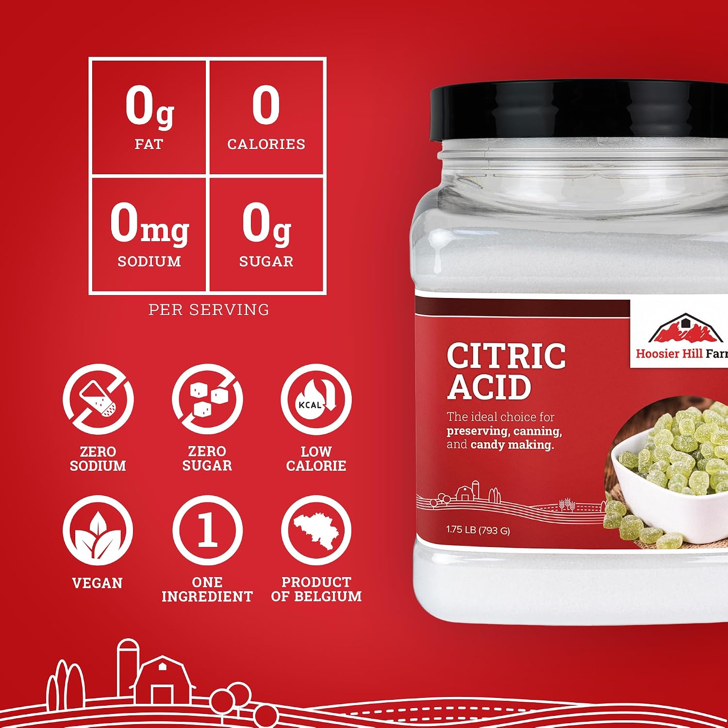 Citric Acid, 1.75LB (Pack of 1)