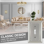 Metal Wall Plate for Light Switch, Applicable to Single Toggle, 6 Pack