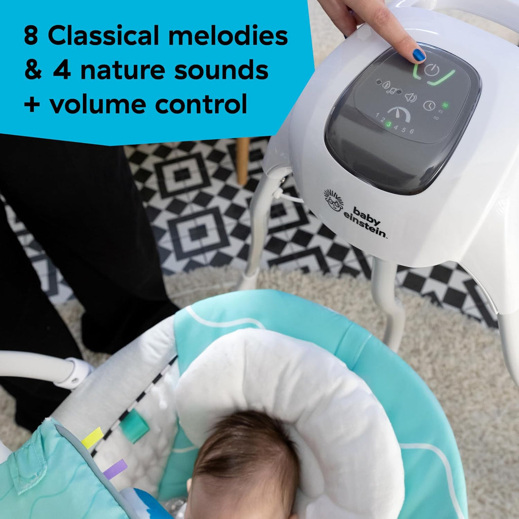 Ocean Explorers Musical Compact, Lightweight Baby Swing, 6-Speed Multi-Direction, Vibrations, Music, Sounds, 0-9