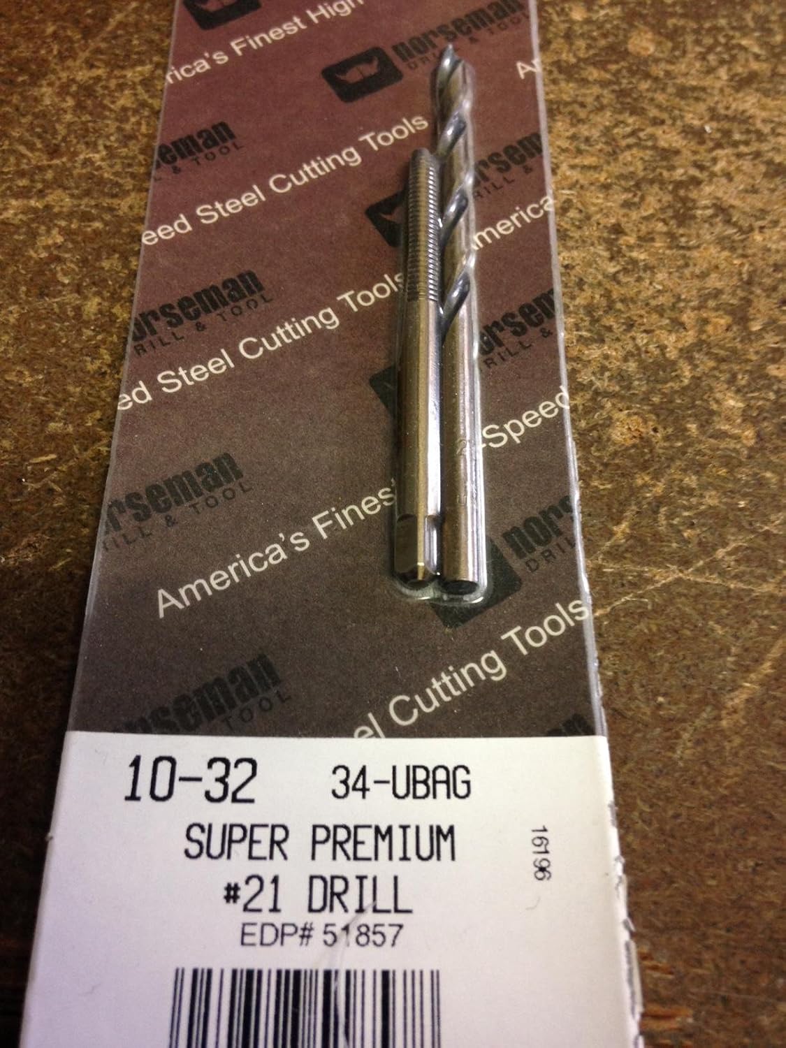 10-32 GH3 Premium Steel 2 Flute Spiral Point Plug TAP W/ #21 Drill