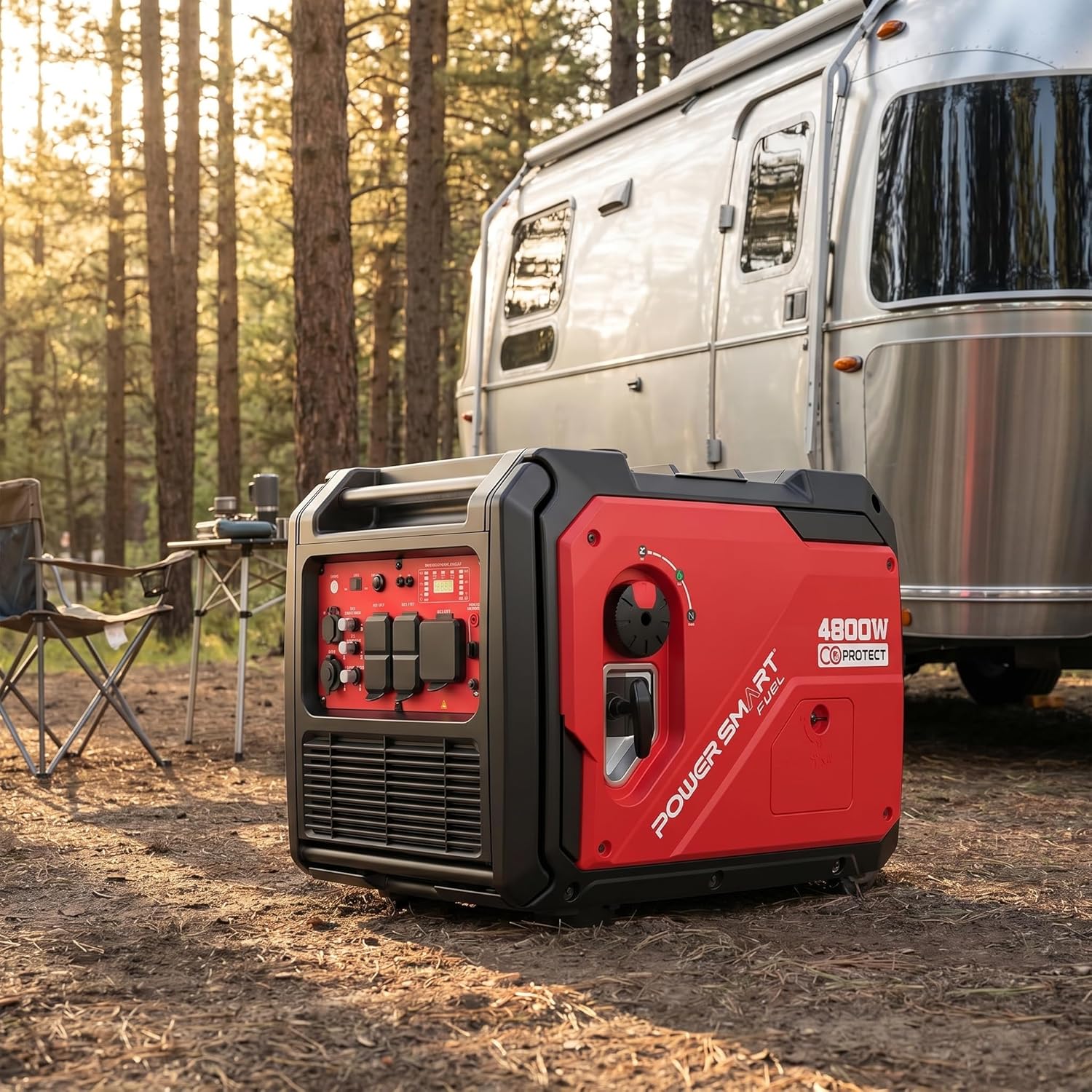 4800W Portable Inverter Generator,Parallel Ready&Electric Start Super Quite Gas Powered,RV Ready with 30A Outlet, EPA