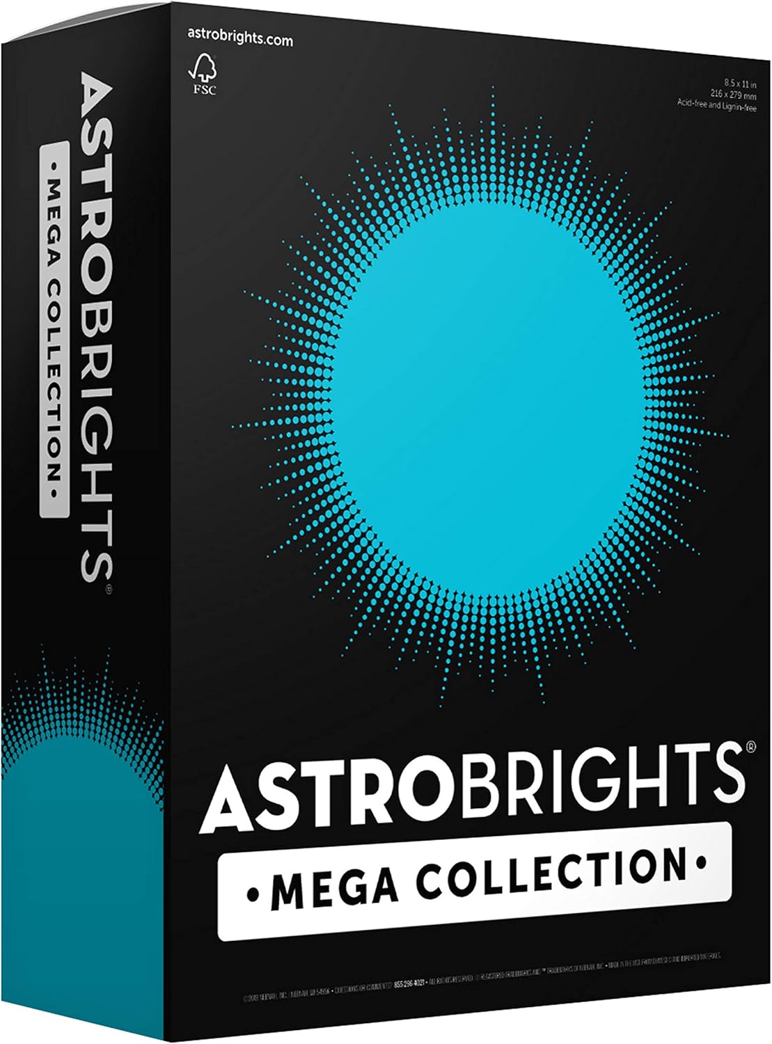 Mega Collection, Colored Paper, Bright Blue, 625 Sheets, 24 lb/89 gsm, 8.5" x 11" - MORE SHEETS! (91621)