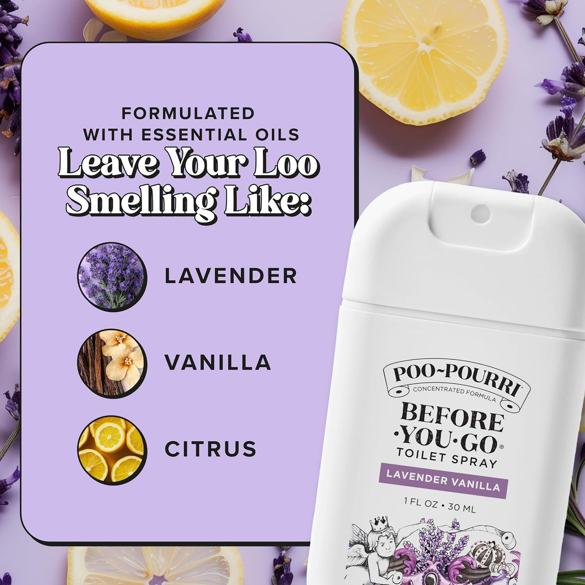 Before-You-Go Pocket Toilet Spray, Lavender Vanilla, 1 Fl Oz