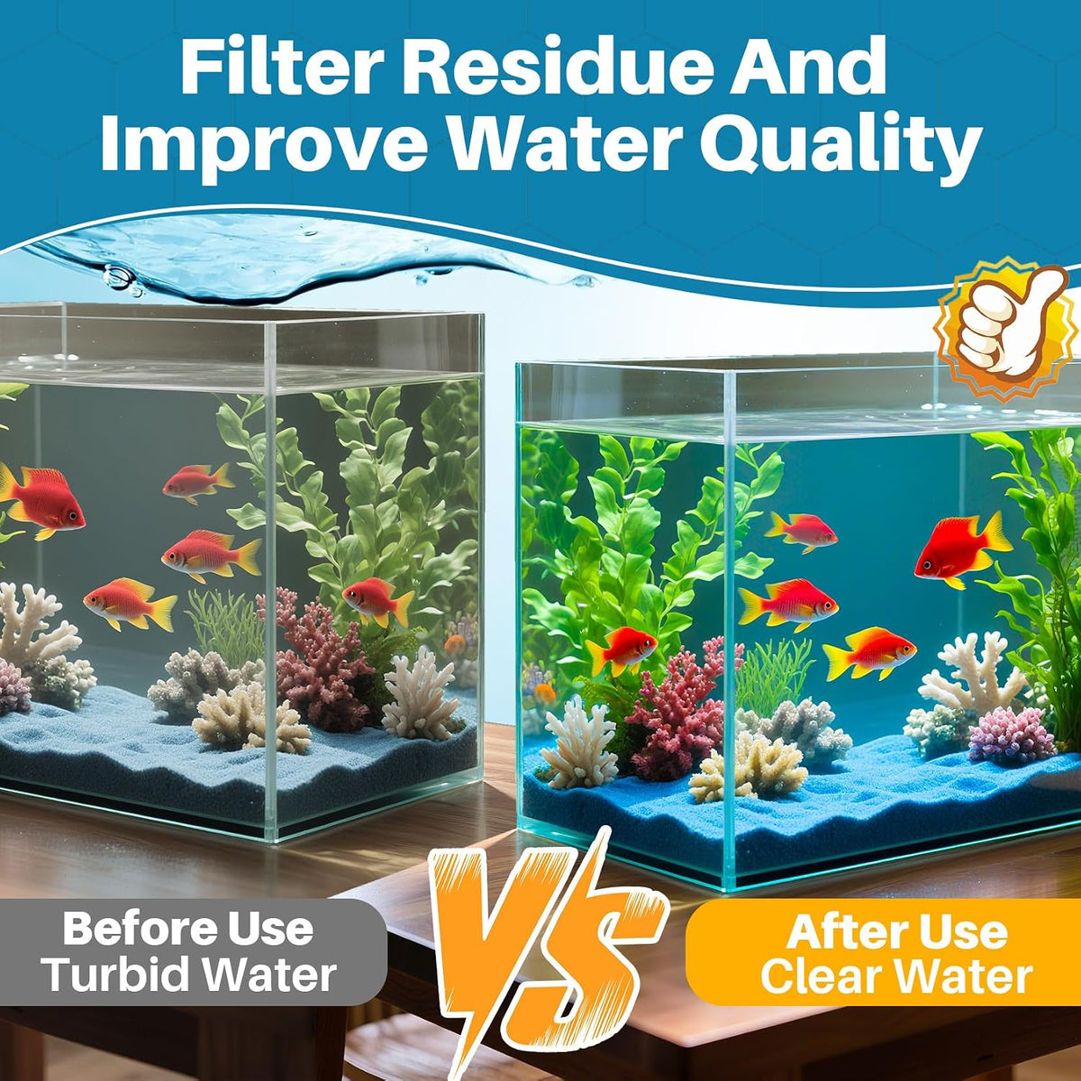 Aquarium Filter Media Pad - White Filter Floss, 39.4 x 11.8 Inch