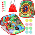 Bean Bag Toss Game for Kids/Double-Sided Foldable Cornhole Board/Backyard Beach Yard Outdoor Toys for Kids Ages