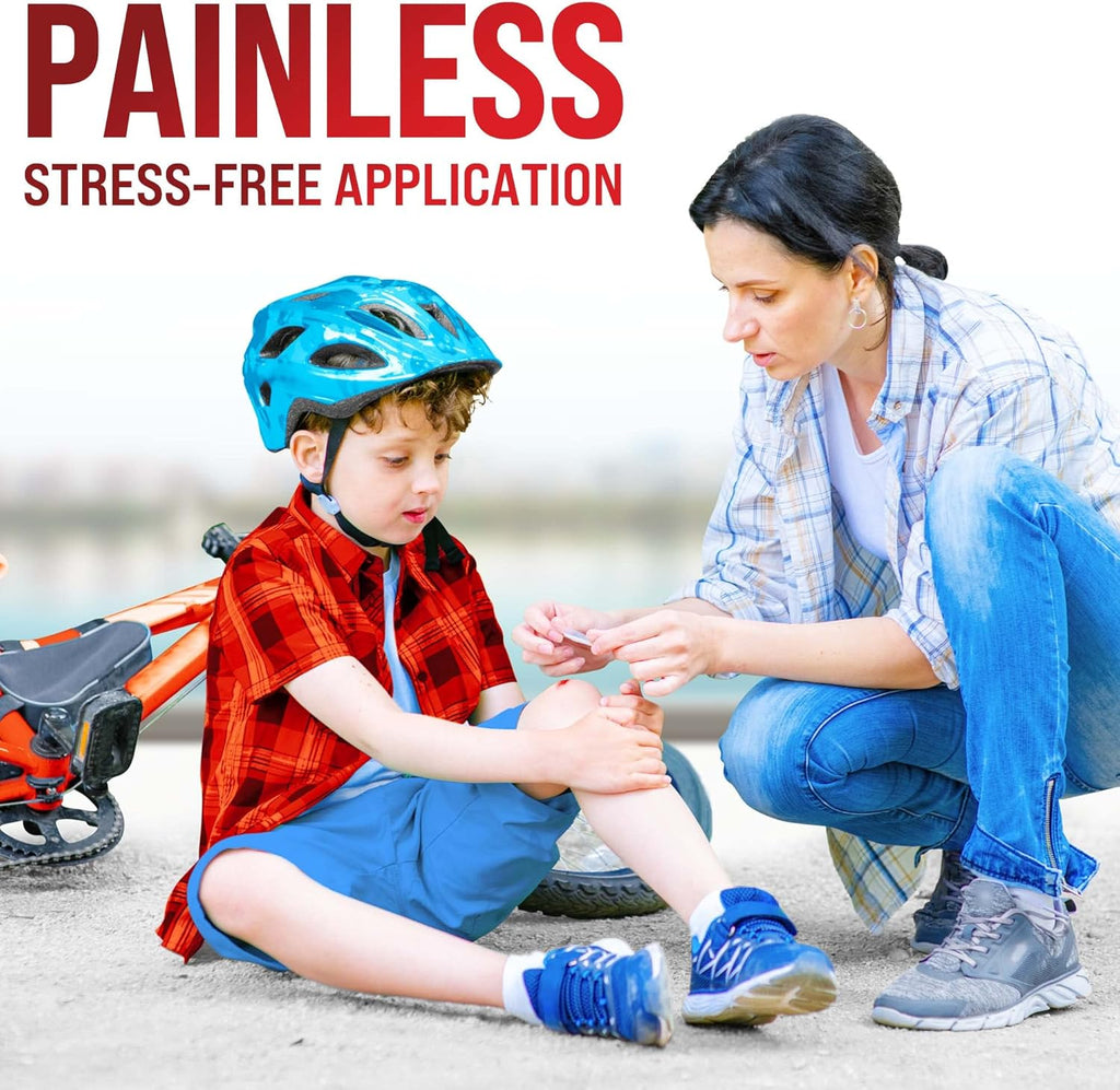 Emergency Wound Closure Strips - 24pk - 3 Types Easy to Use Butterfly Bandages - Stitchless & Painless Laceration