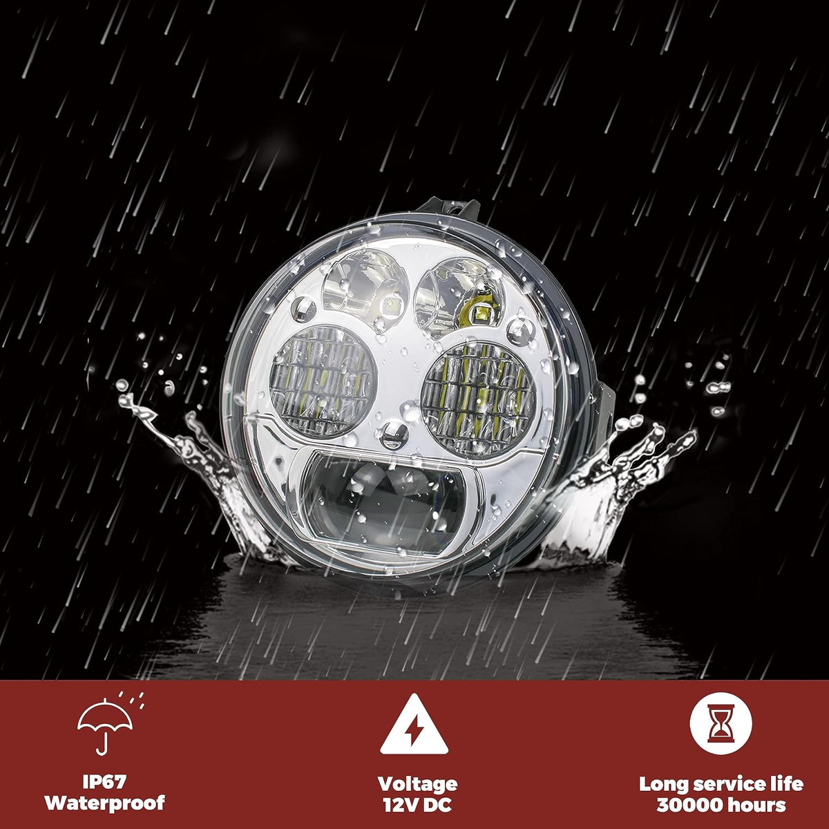 SAUTVS LED Headlights for Kawasaki Teryx Teryx4 Brute Force 750 Mule 4010
