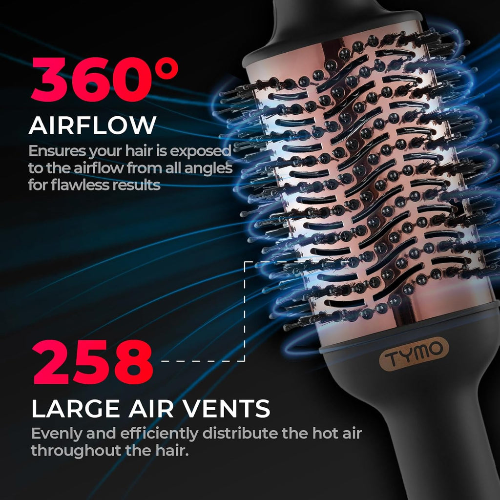 Hair Dryer Brush Blow Dryer Brush in One, 4 in 1 Ionic Hairdryer and Styler Volumizer with Oval Titanium Barrel, Hot