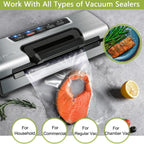 8 Pack 8"x20'(8Rolls) Thickened Vacuum Sealer Bags For Food, Textures on Both Sides, Smell-Proof, Heavy Duty for