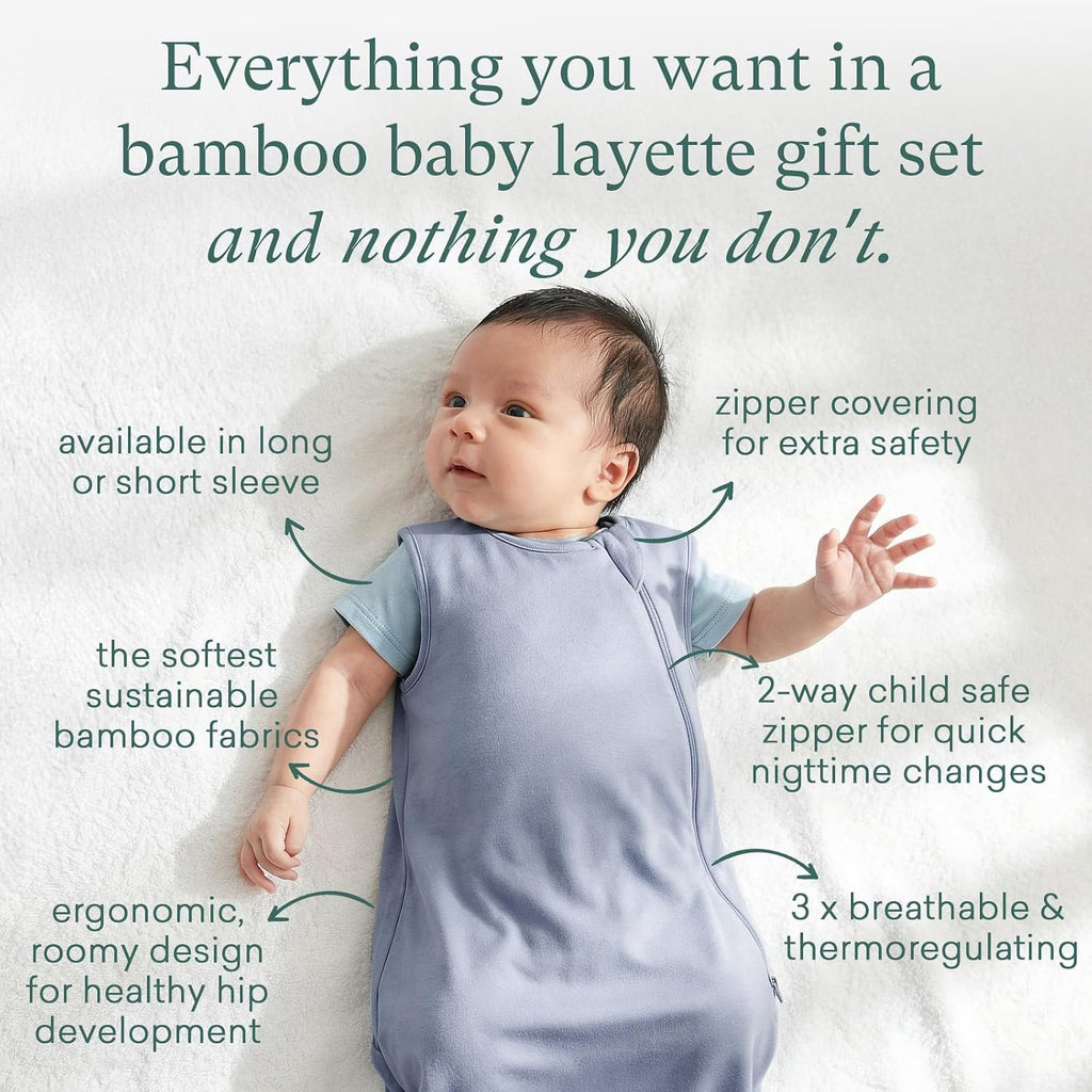 Bamboo Newborn Clothes Gift Set: 14-Piece Layette with Sleep Sack, Baby Essentials — Bamboo Lover Set