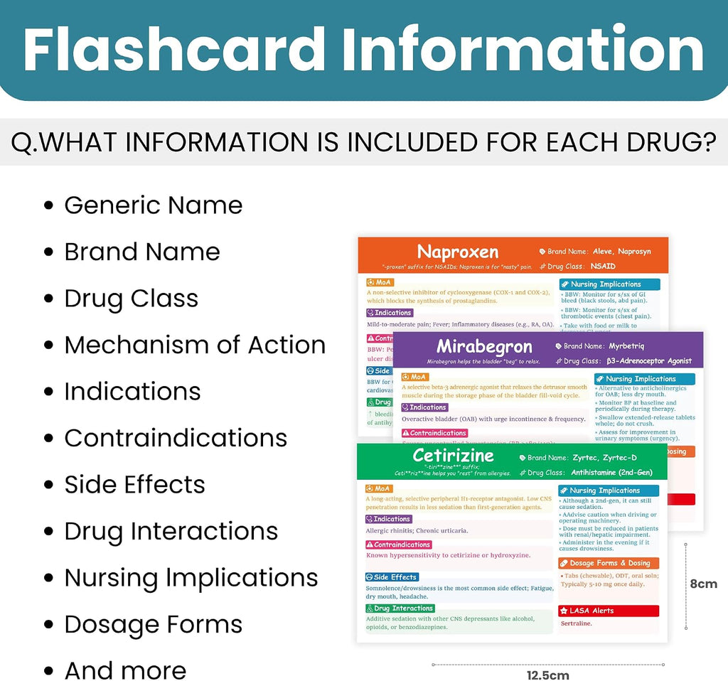 Top 200 Drugs Flashcards: Pharmacology Flash Cards for Nursing Pharmacology & Paramedic Students | Nursing School