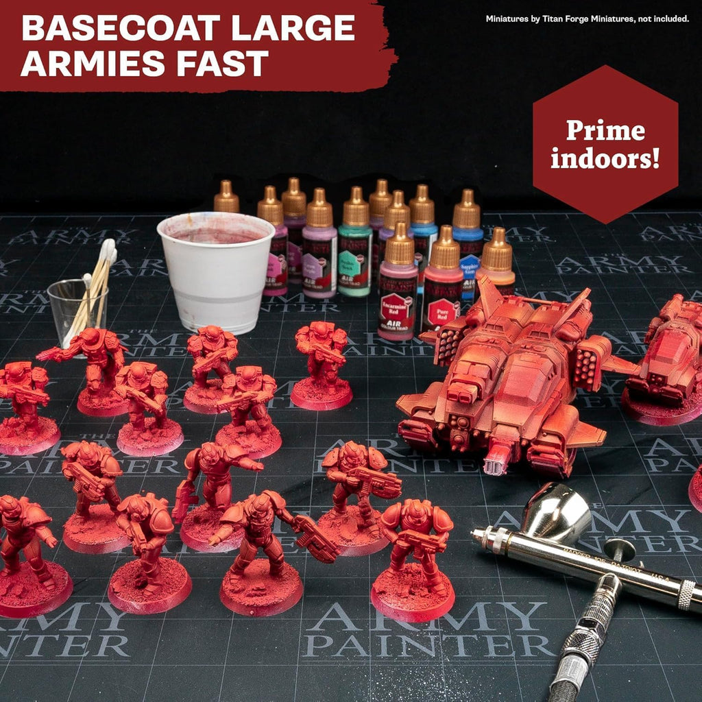 Warpaints Air Starter Set, 12 x 18 ml | Acrylic Airbrush Paints, incl. 1 Metallic & 1 Grey 100ml Primer - Air brush