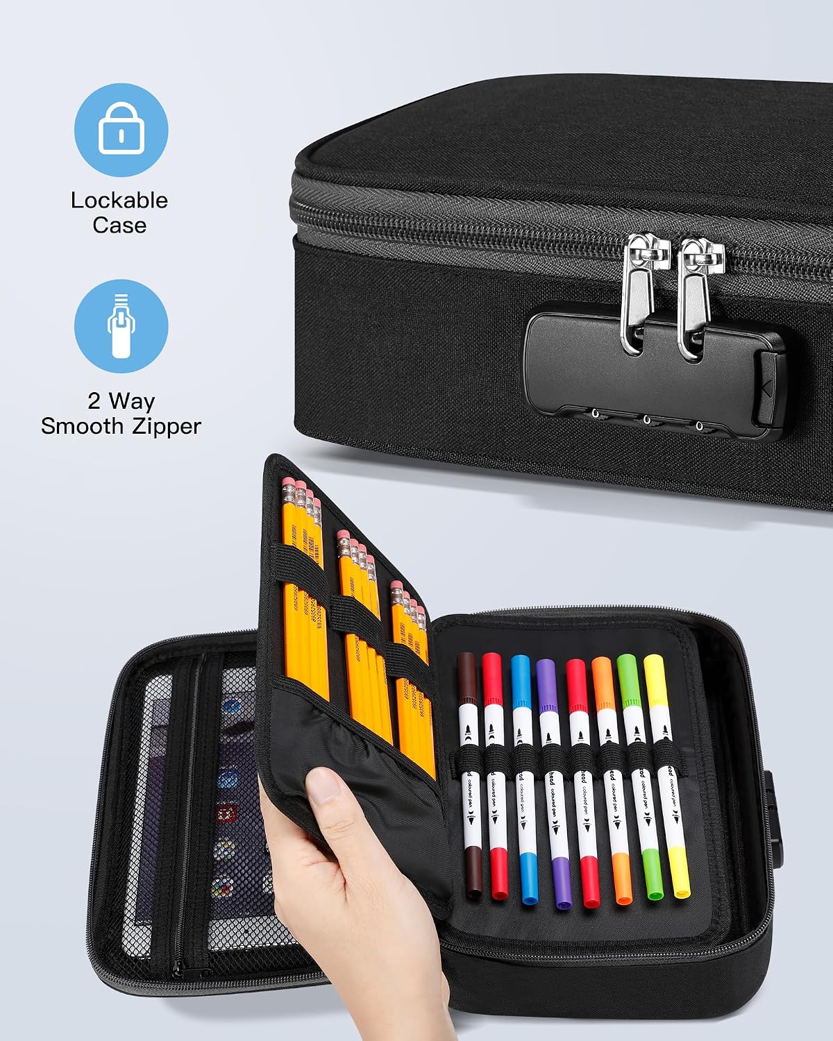 Big Capacity Storage Pouch Marker Pen Pencil Case Simple Stationery Bag Box Art Tool & Sketch Storage Boxes for