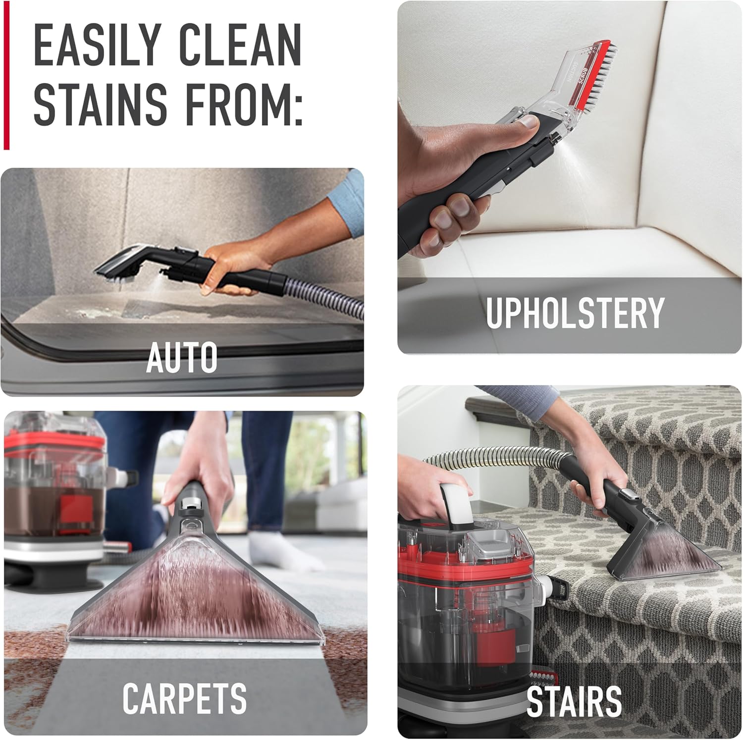 CleanSlate Plus Portable Carpet + Upholstery Spot Cleaner Machine | Powerful Suction with Versatile Tools, Pet Stain