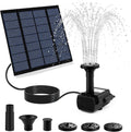 Solar Fountain Pump, DIY Solar Water Pump Kit for Bird Bath, Upgraded 1.8W Solar Powered Fountain with 9.84FT Cord &