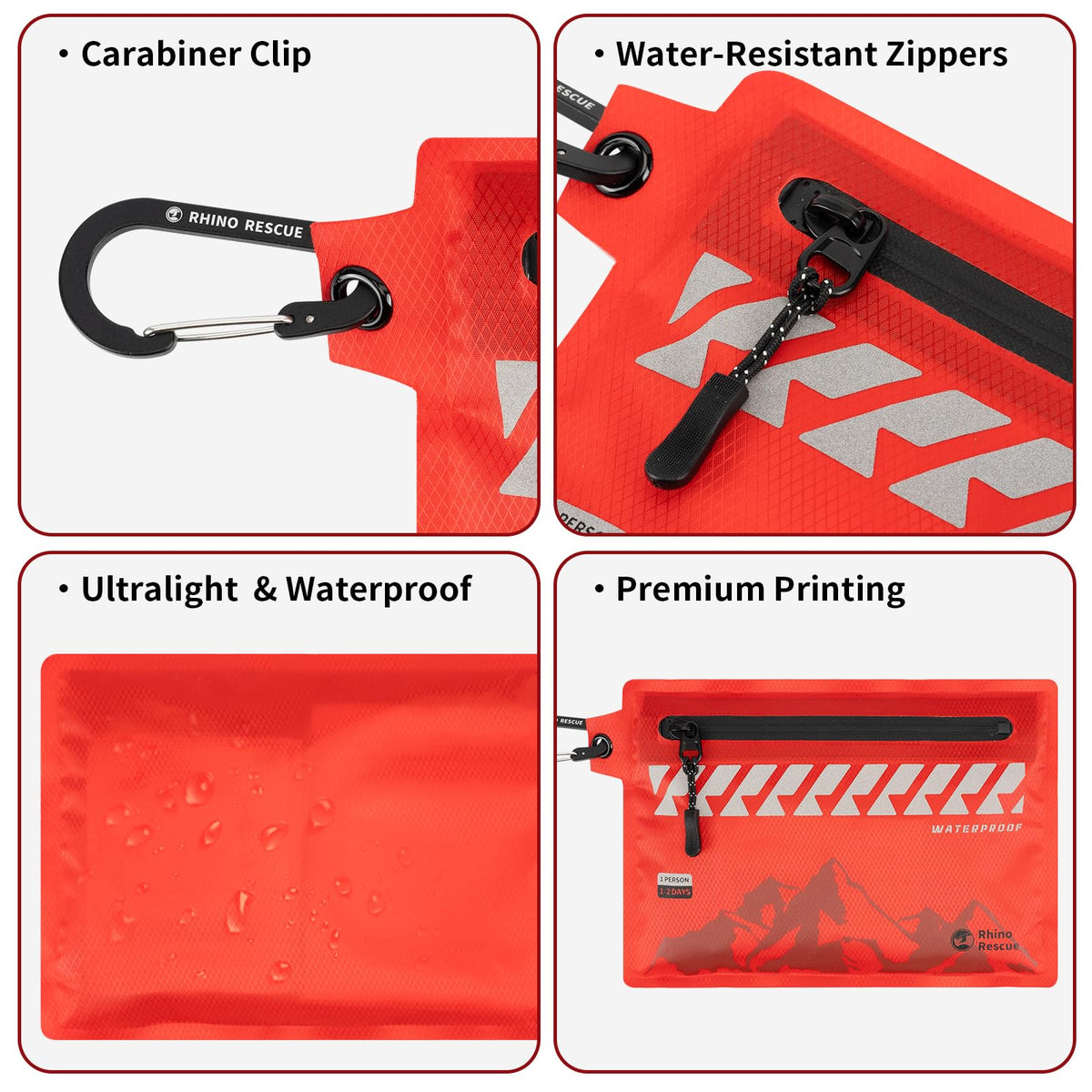 Waterproof First Aid Kit, 114pc Ultralight Compact Gear