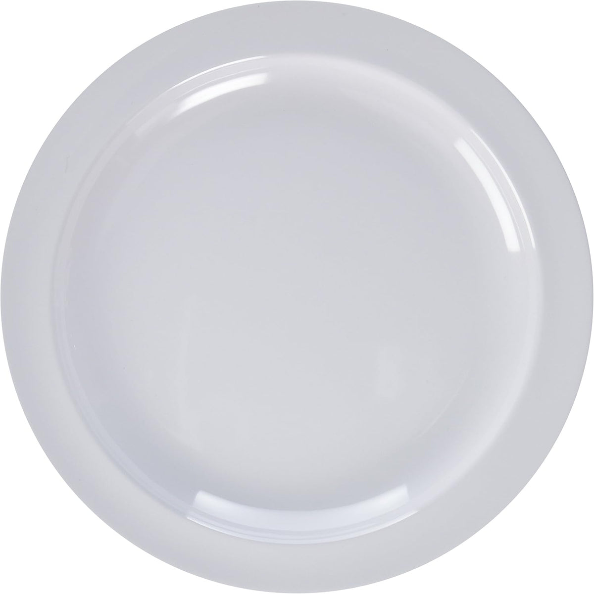 10" White Round Melamine Plate (Set of 12)