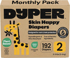 Monthly Pack Baby Diapers Size 2 (12-18lbs) 192 Count Soft Disposable