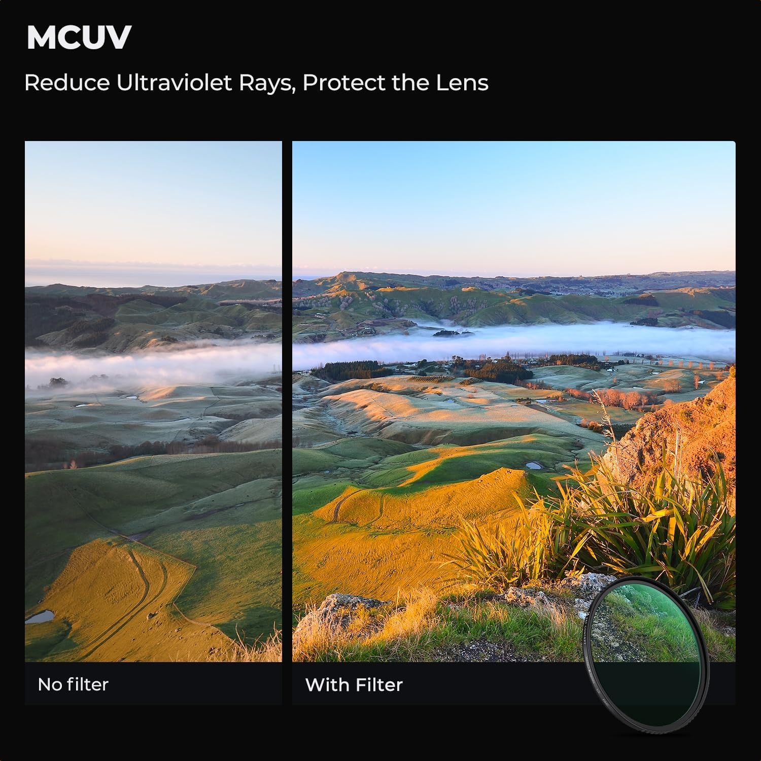 67mm UV/CPL/ND2-400 Len Filter Kit 3pc Multi-Layer Coatings | UV+Polarizer+Variable ND Lens Filters Kit (1-9