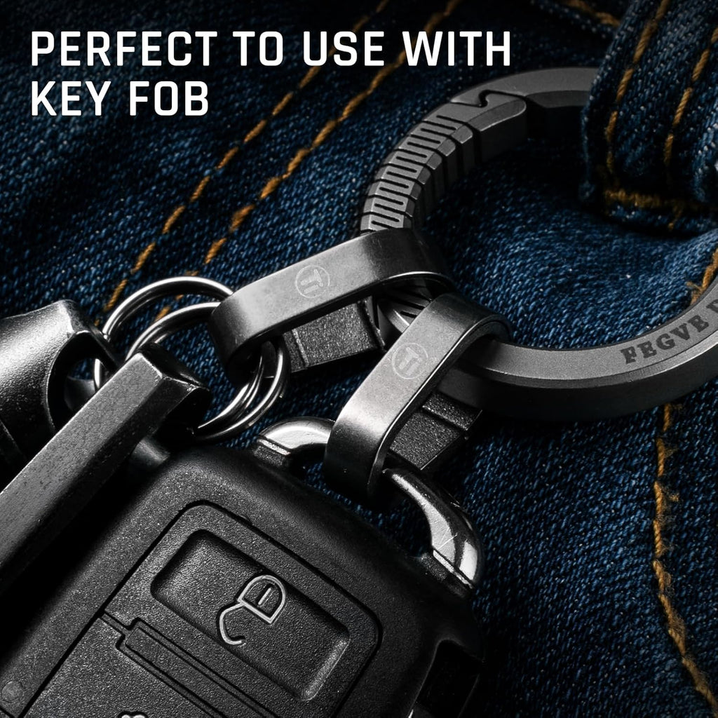 Titanium Key Ring Clip, Small Carabiner Keychain,Mini Snap Keyring