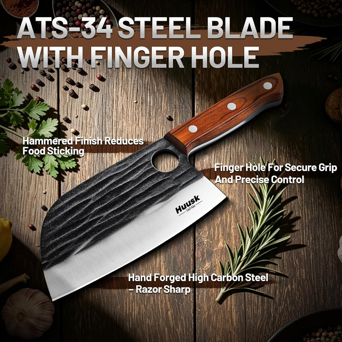Serbian Chef Knife Set - 6 PCS Hand Forged Kitchen Knife Set with Bag