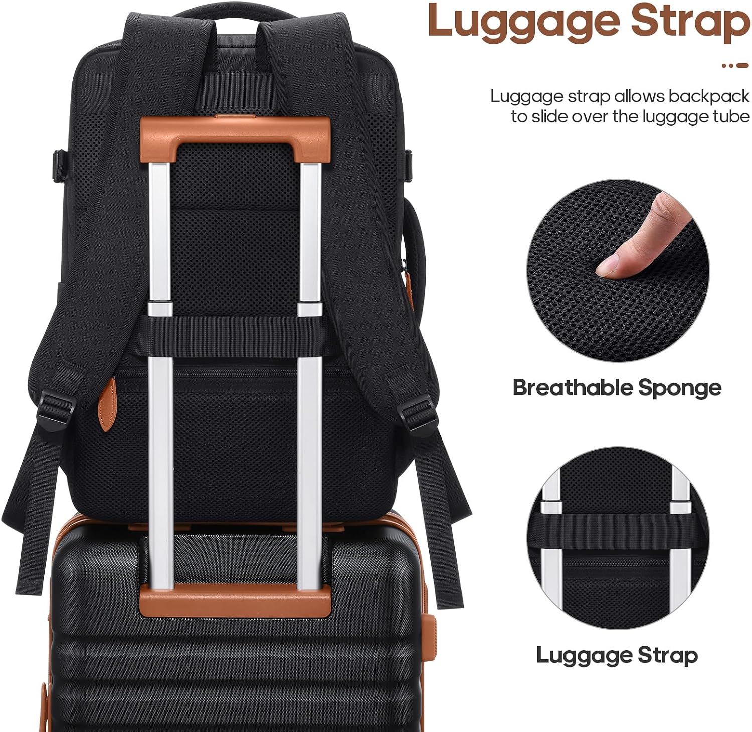 Luggage Sets 3 Piece, Carry On Luggage 20In With Spinner Wheels,PC Hardside Suitcase Set with TSA Lock,Durable Carry