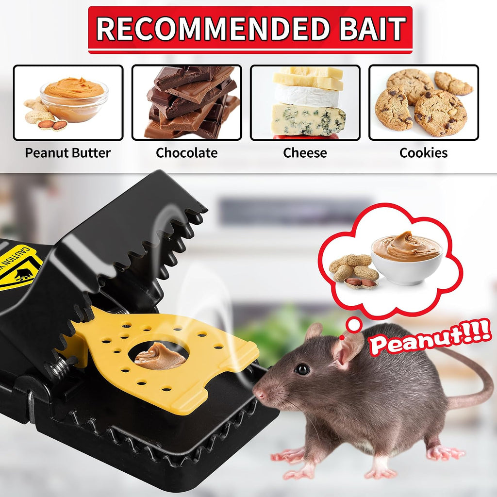 Mouse Traps, 12 Pack Snap Rat Traps, Quick-Set Reusable Sanitary Mice Traps, Rodent Traps Mice Catchers Indoor