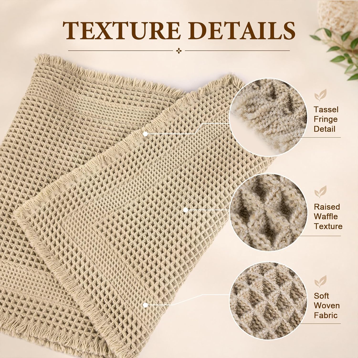 Waffle Bath Mat, Non Slip Bathroom Rugs Mats Set, Super Absorbent Quick Dry Bath Mats for Bathroom, Machine Washable