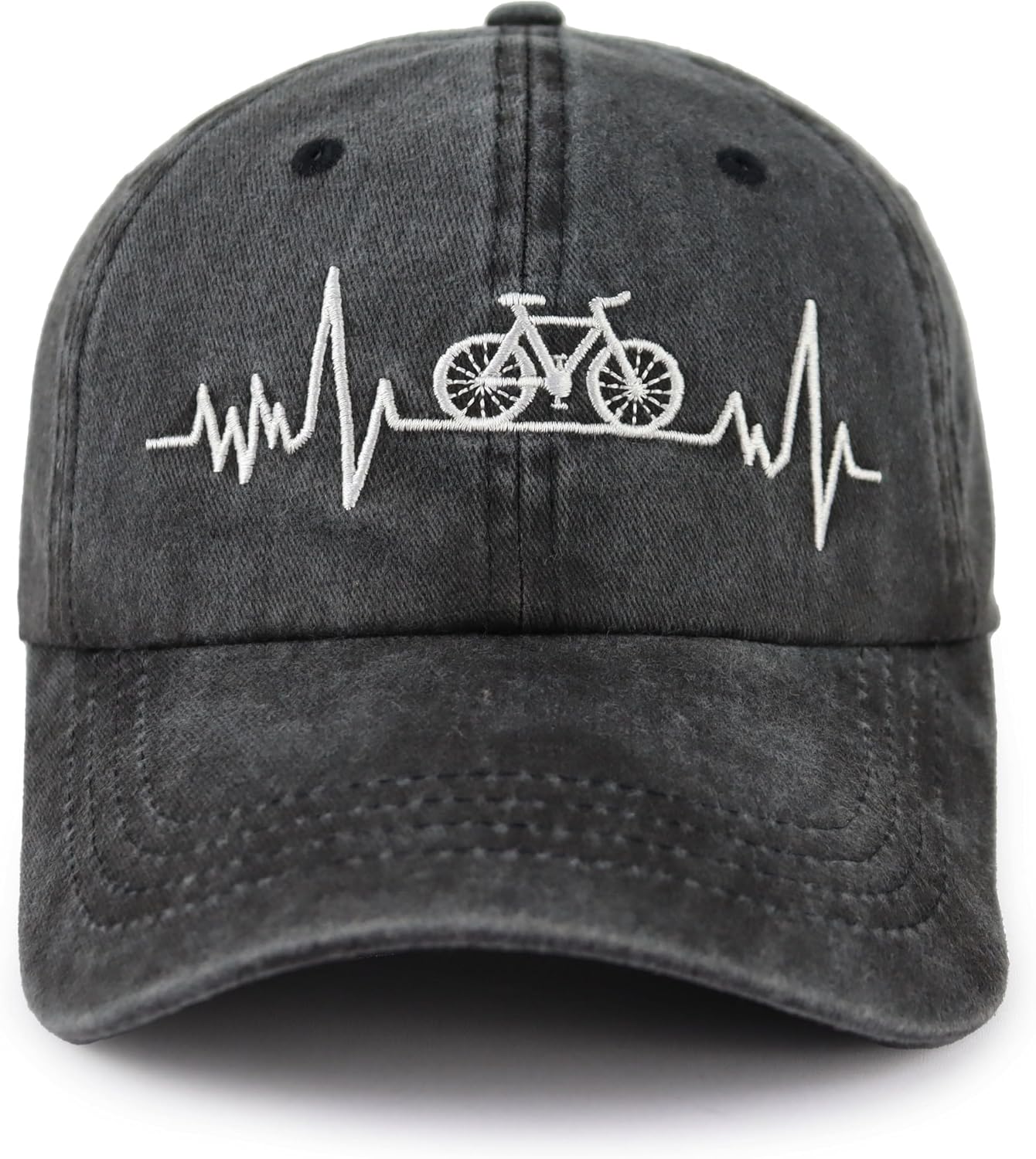Bicycle Bike Baseball Cap, Adjustable Embroidered Bicycle Enthusiast Hat