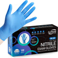 Disposable Nitrile Exam Gloves, Blue, Latex Free, Medical Gloves for Cleaning, Food-Safe, Powder Free, Non-Sterile