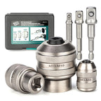 Bestwork 6pcs Adjustable Tap Socket Set, 1/4", 3/8", 1/2" Drive Tap Socket