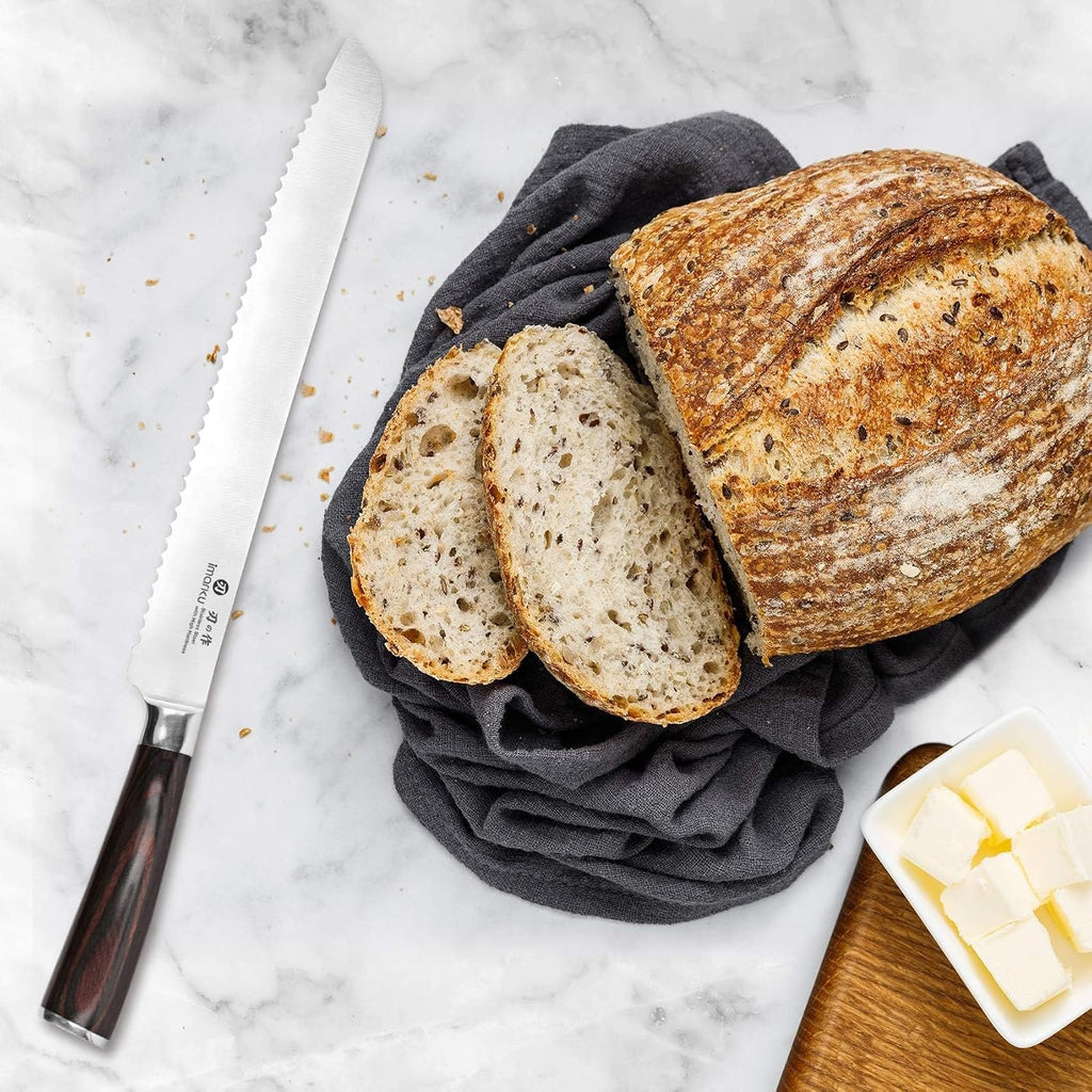 Bread Knife,10 In German Professional Homemade Bread Slicing Knife