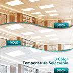 VocgoUU 2 Pack 2x4 LED Flat Panel Light with Emergency Battery Backup