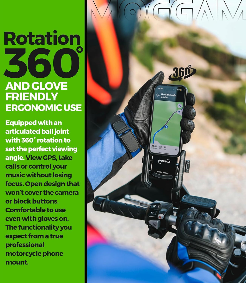Motorcycle Phone Mount Anti Vibration Mirror & Handlebar Scooter | Cell phone holder for motorcycle with vibration