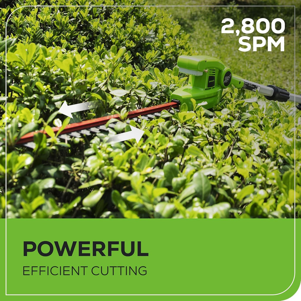 40V 20" Cordless Pole Hedge Trimmer, 2.0Ah Battery and Charger Included