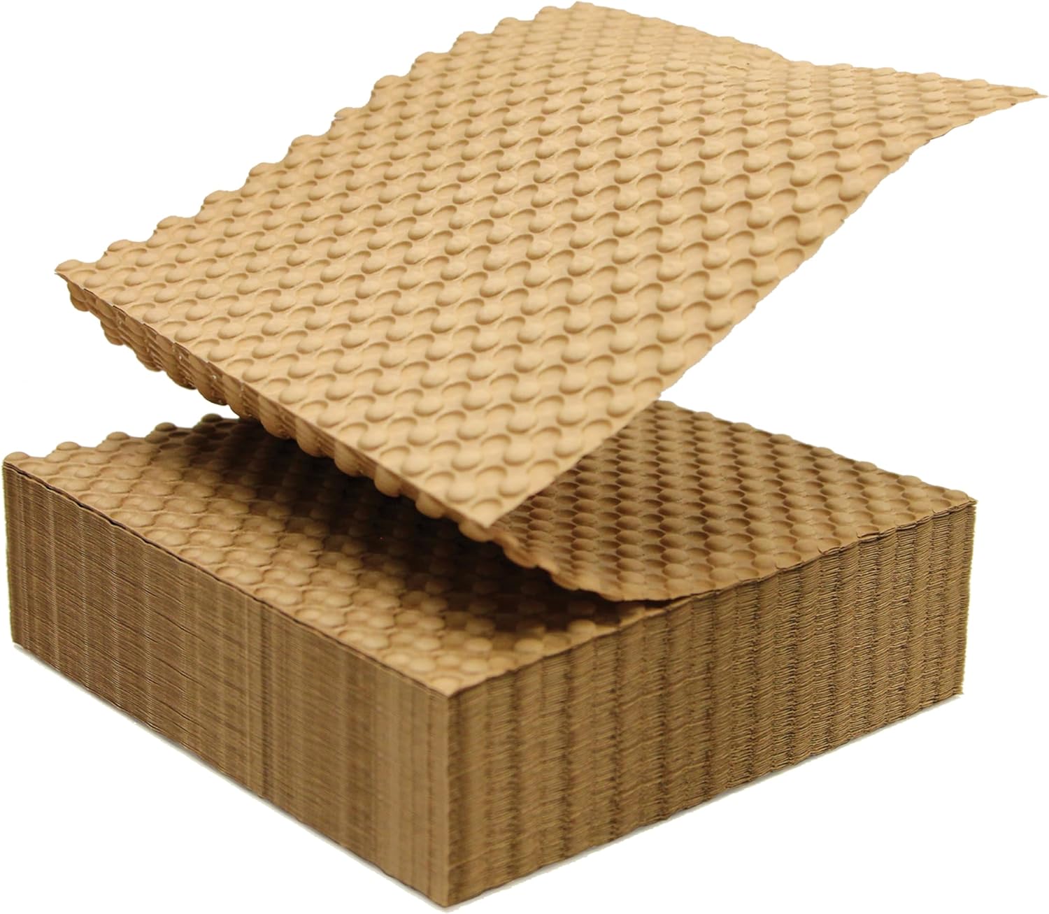 Paper Bubble Wrap Sheets for Packing, Moving, & Shipping - 12" x 12" x 250' - Eco-Friendly Kraft Bubble Paper
