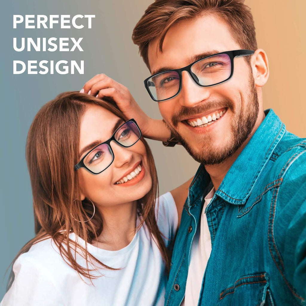 Stylish Blue Light Blocking Glasses for Women & Men – Helps Ease Digital Eye Strain & Headache from Computers, Phones