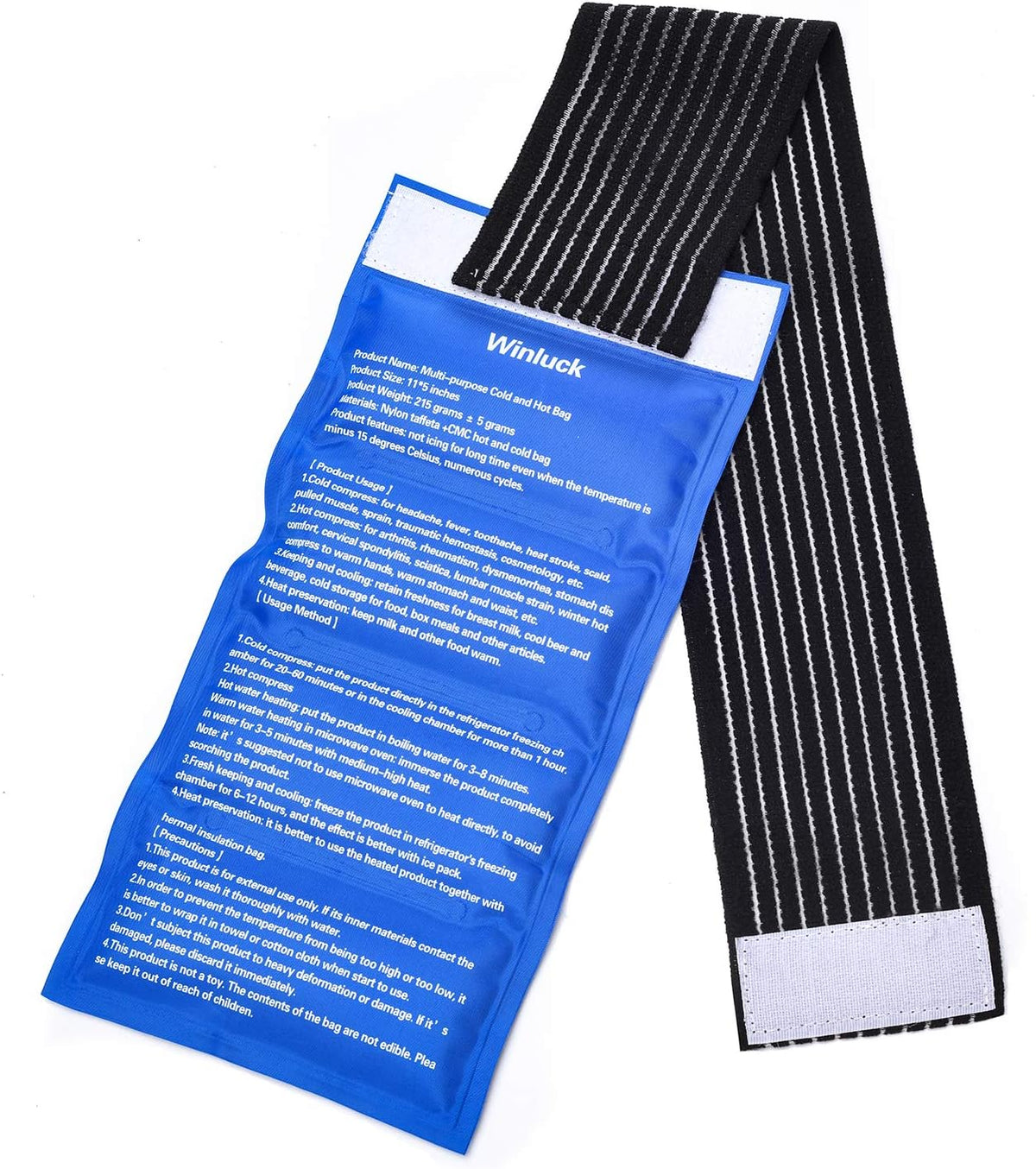 Gel Ice Pack with Adjustable Strap Reusable Gel Pack for Pain Relief