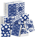 10 Packs Pocket Tissues, Blue Floral Bless You, 3 Ply, 80 Sheets
