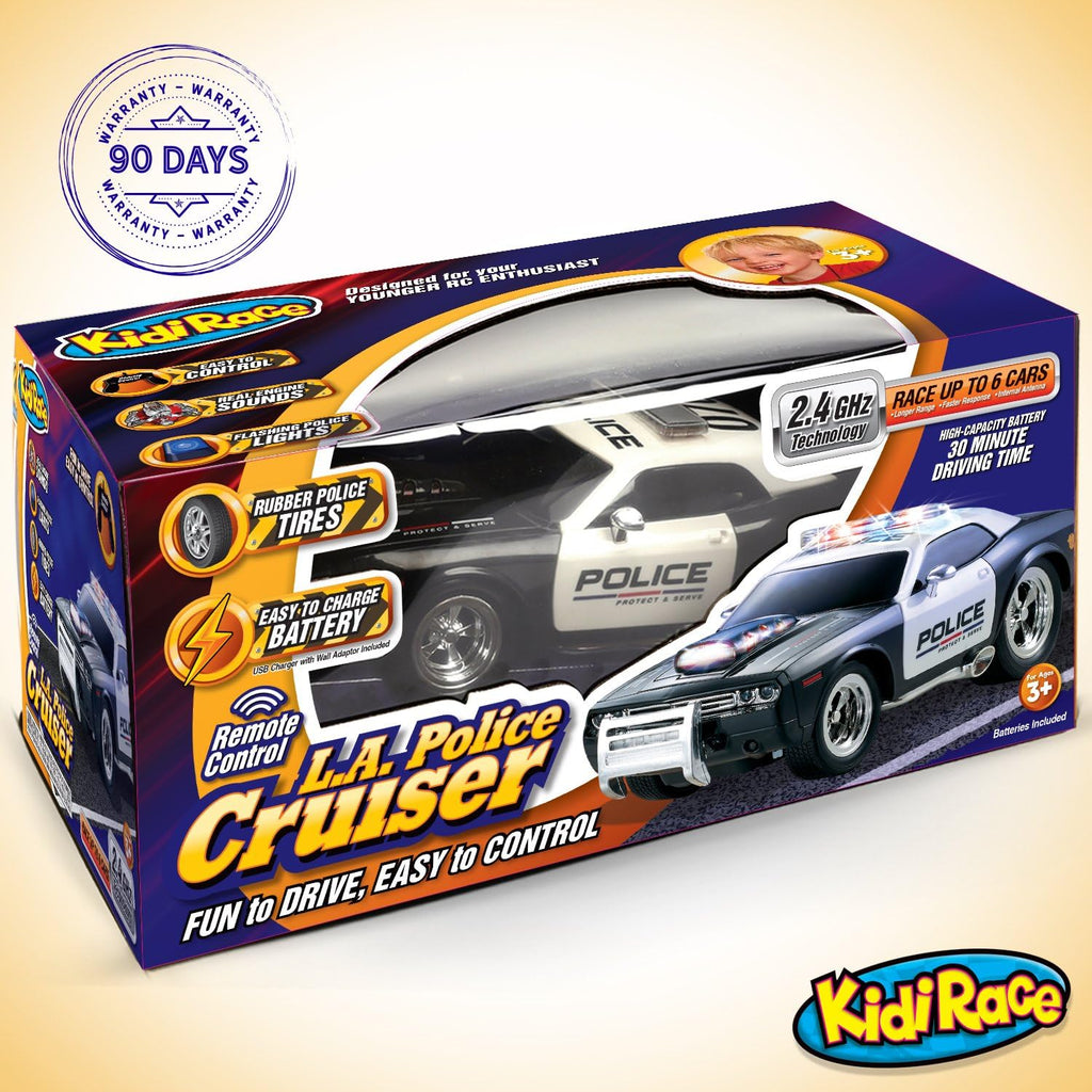 Rechargeable Police Car Remote Control Toy for Kids, Hobby Rc Cars Toys, Lights & Siren, Birthday Gift Ideas for Boy