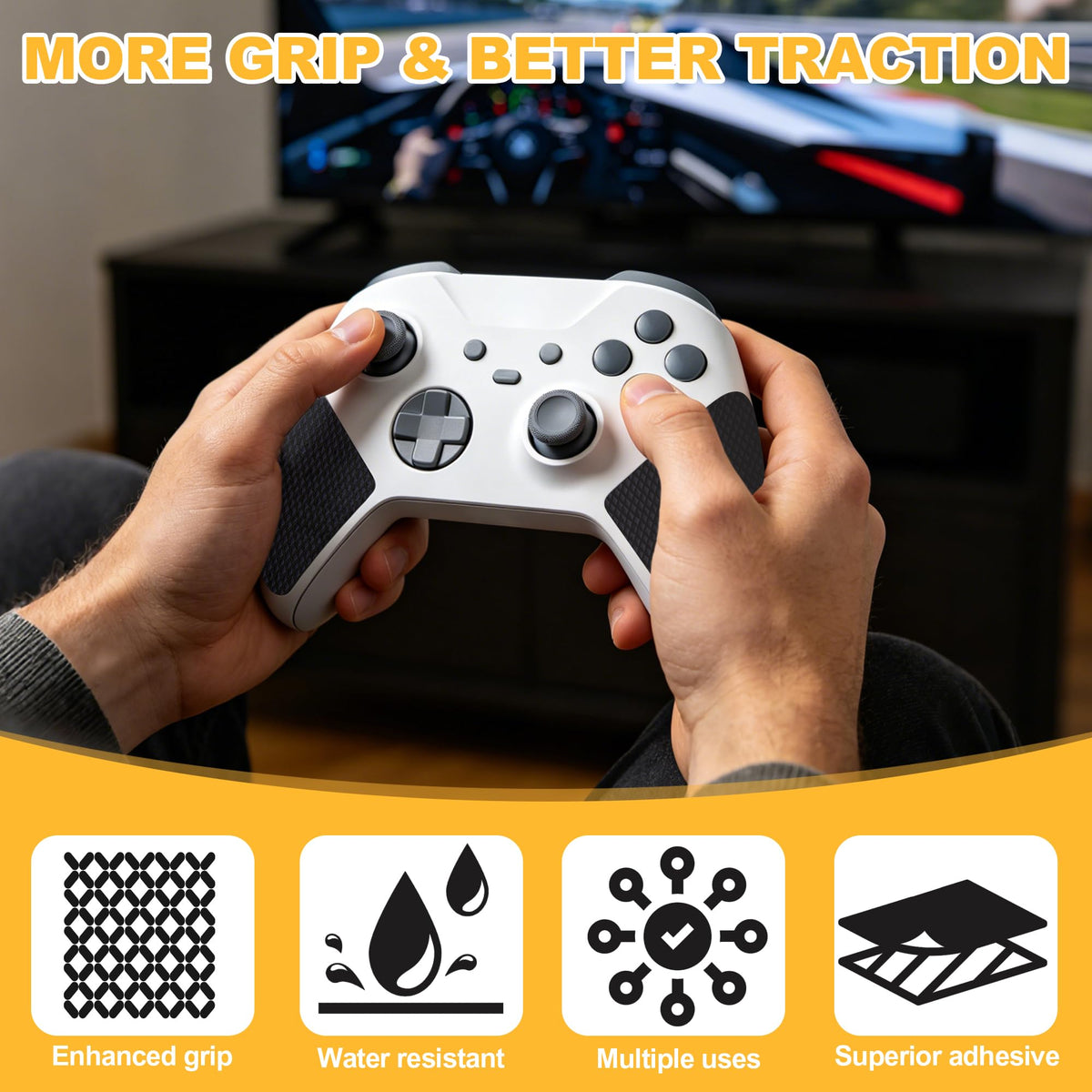 2 in X 26 Ft Large Rubber Grip Tape for Handles & Home Use