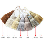 2Pcs Colorful Tassel Key Tassels DIY Accessories(Gold)